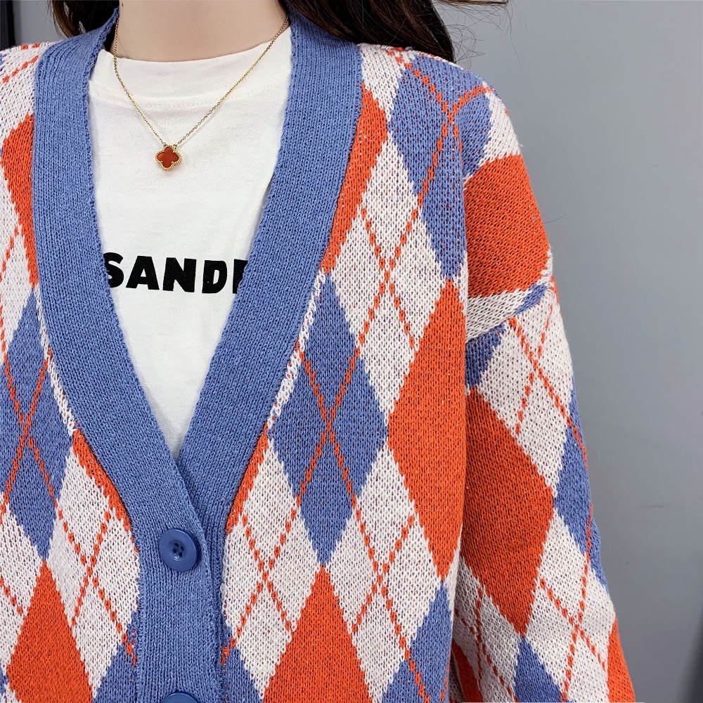Large yard loose tops wears outside sweater for women