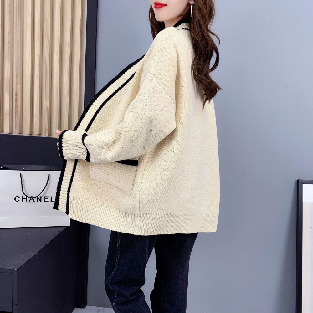 Korean style pocket cardigan fashion coat for women