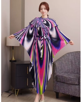 Large yard European style cloak fashion printing dress