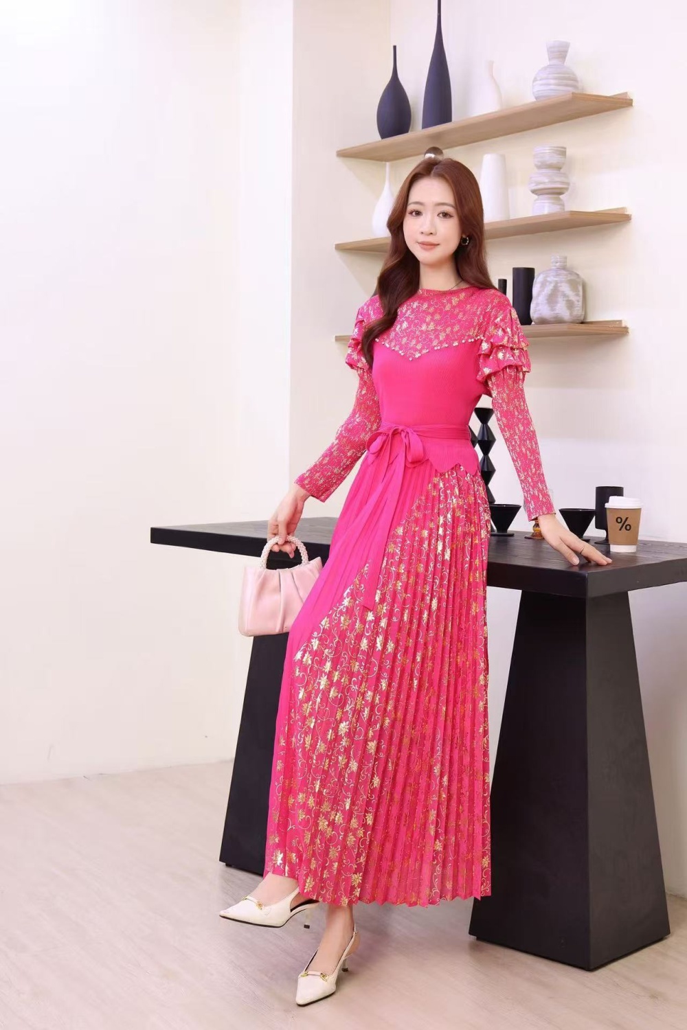 European style France style splice dress for women