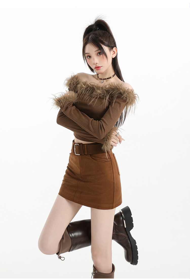 High waist skirt A-line short skirt for women