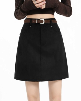 Anti emptied package hip short skirt A-line skirt for women