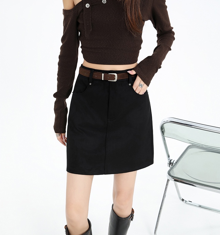 Anti emptied package hip short skirt A-line skirt for women