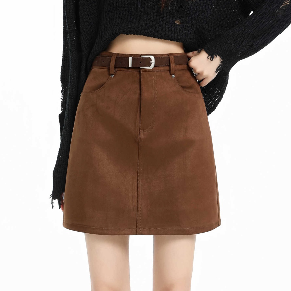 Anti emptied package hip short skirt A-line skirt for women