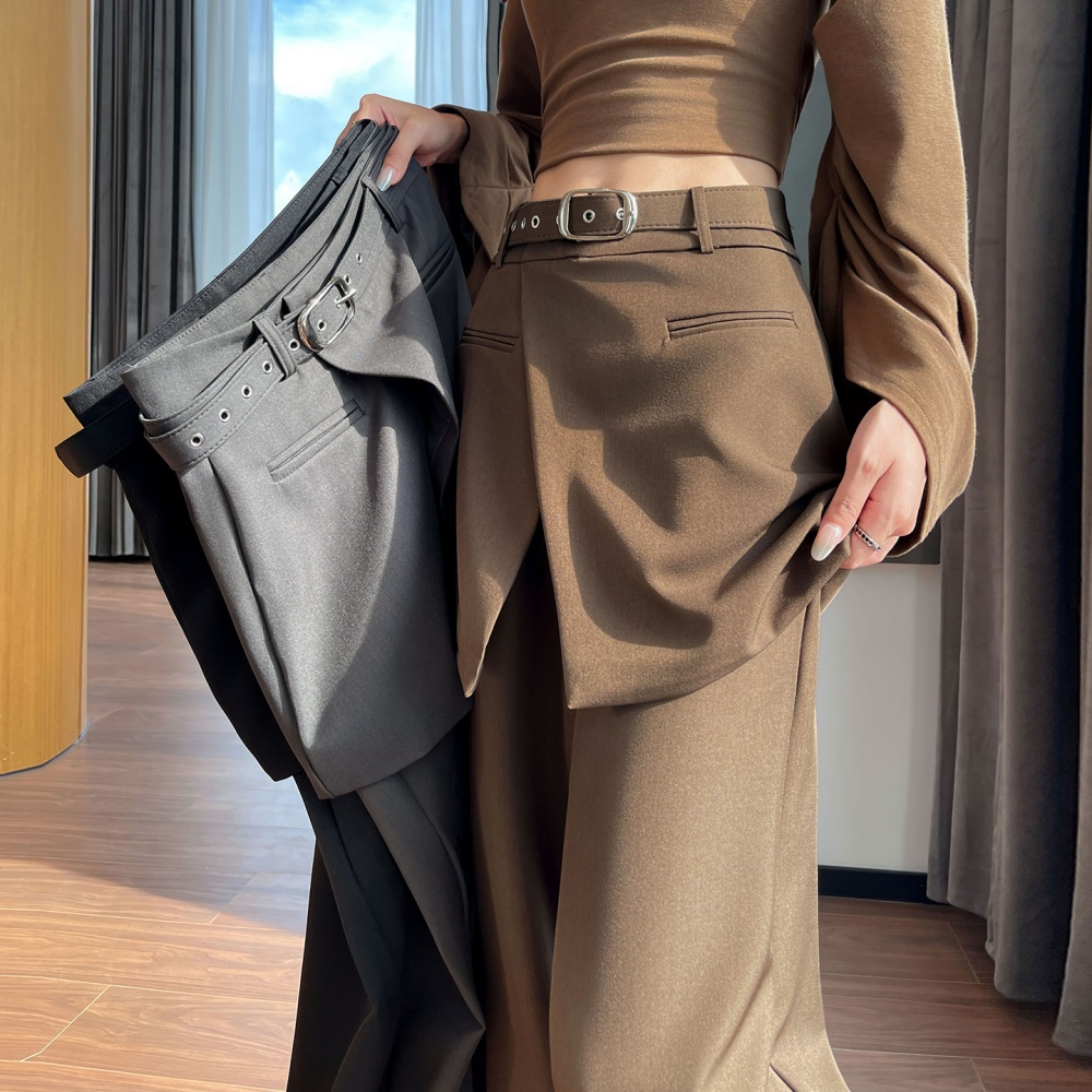 Autumn Casual wide leg pants high waist suit pants for women