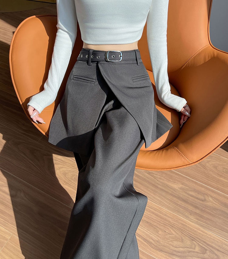 Autumn Casual wide leg pants high waist suit pants for women