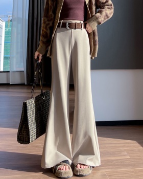 Slim drape suit pants micro speaker pants for women
