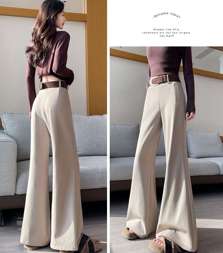 Slim drape suit pants micro speaker pants for women