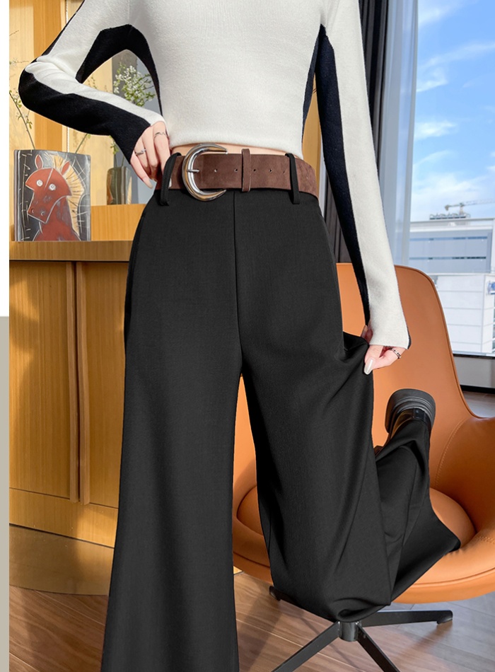 Slim drape suit pants micro speaker pants for women