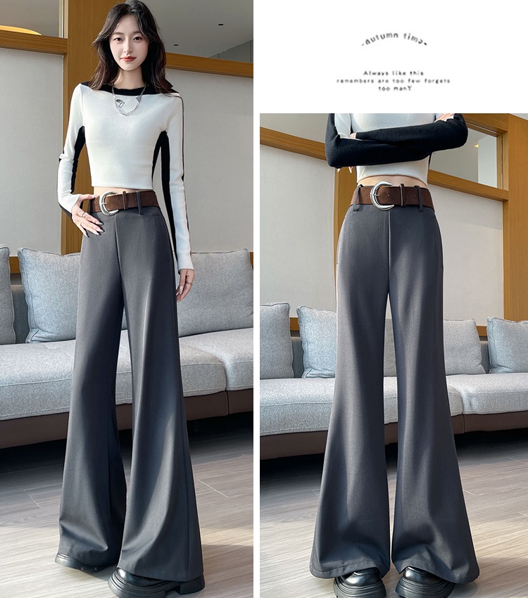 Slim drape suit pants micro speaker pants for women