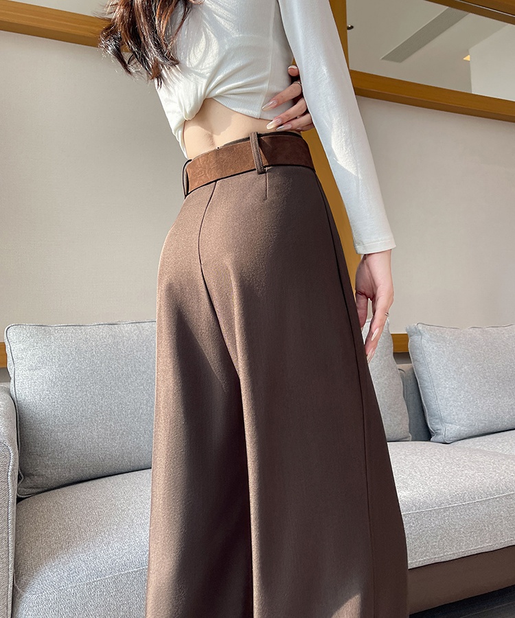 Slim drape suit pants micro speaker pants for women