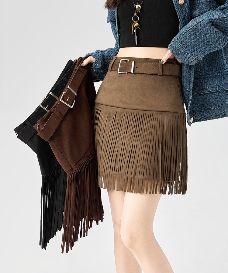 Autumn and winter skirt A-line short skirt for women