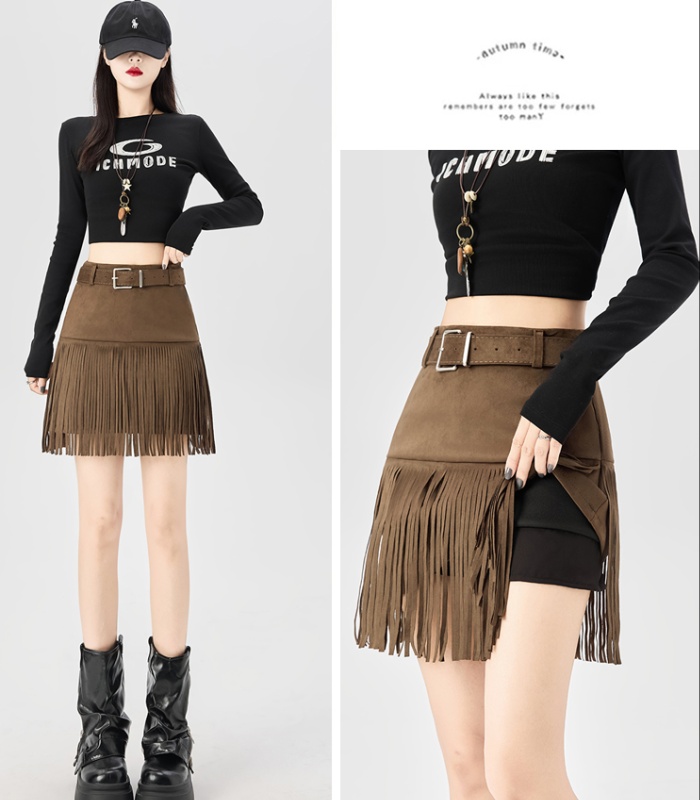Autumn and winter skirt A-line short skirt for women