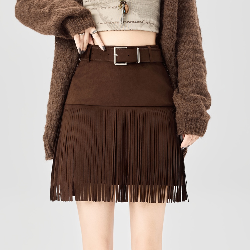 Autumn and winter skirt A-line short skirt for women