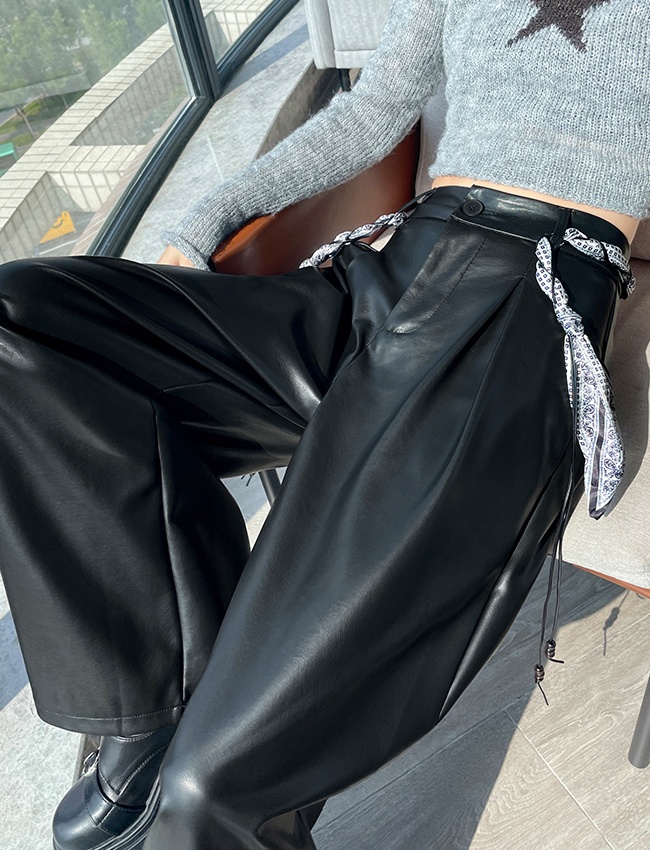 All-match loose wide leg pants high waist long pants for women
