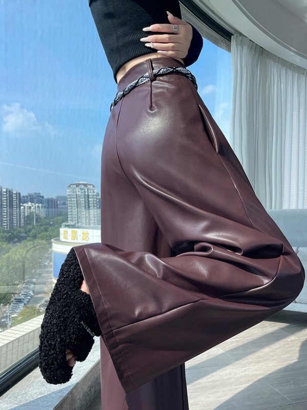 All-match loose wide leg pants high waist long pants for women