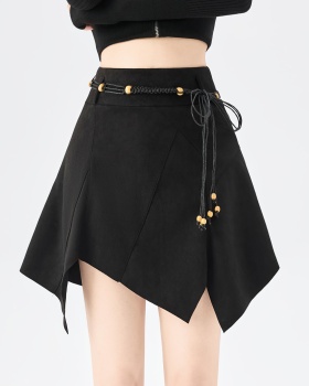 Autumn and winter slim skirt suede short skirt