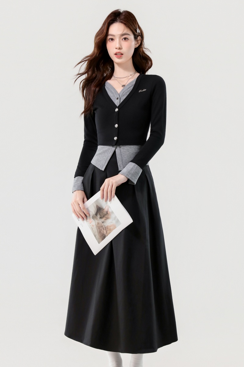 Collocation Korean style short skirt tops a set