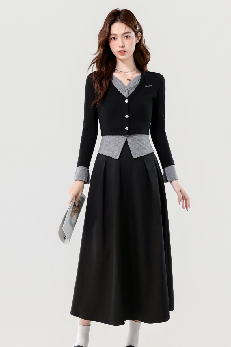 Collocation Korean style short skirt tops a set