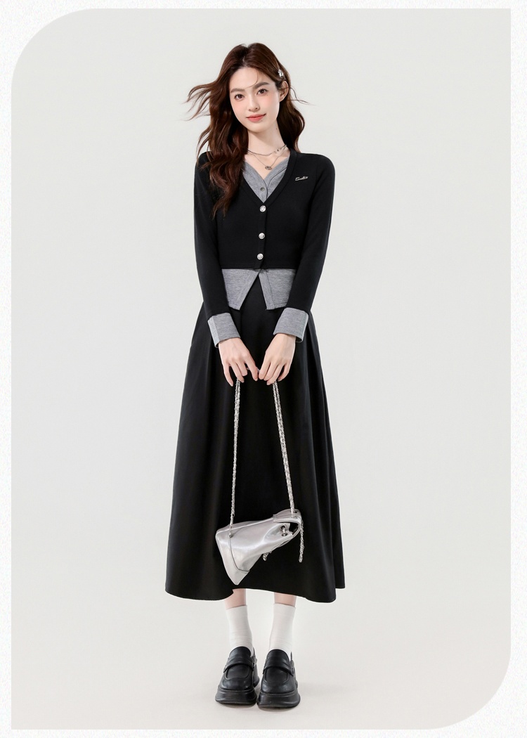 Collocation Korean style short skirt tops a set