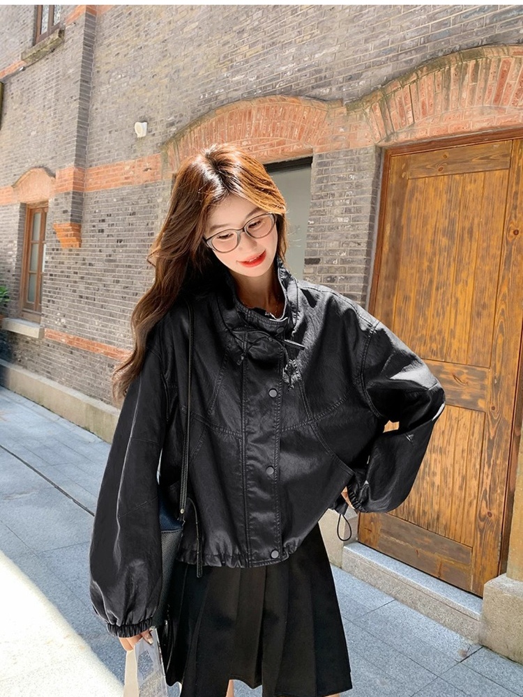 American style loose coat retro locomotive jacket for women