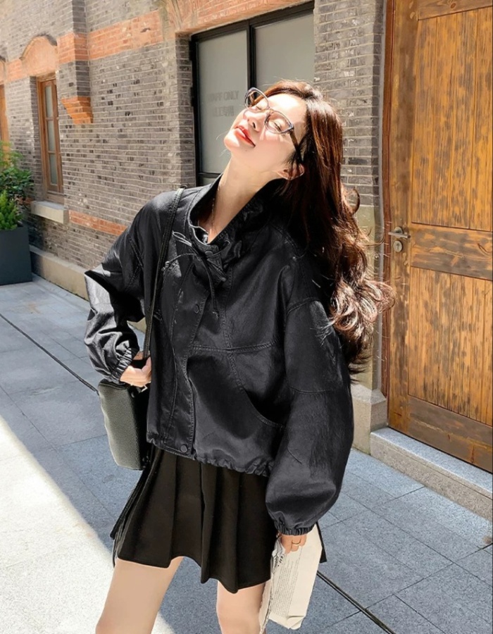 American style loose coat retro locomotive jacket for women