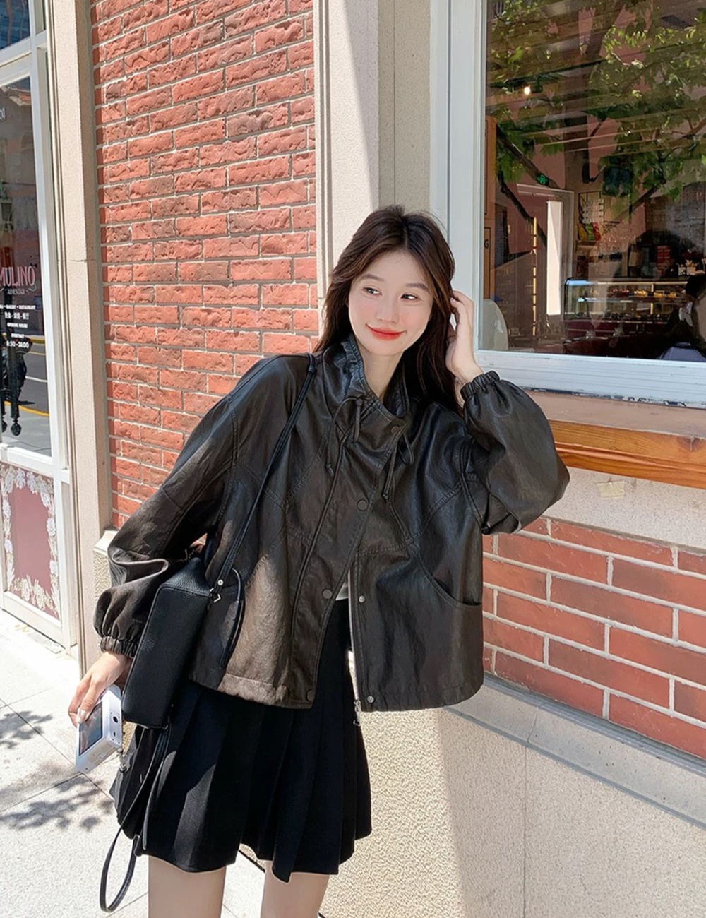 American style loose coat retro locomotive jacket for women