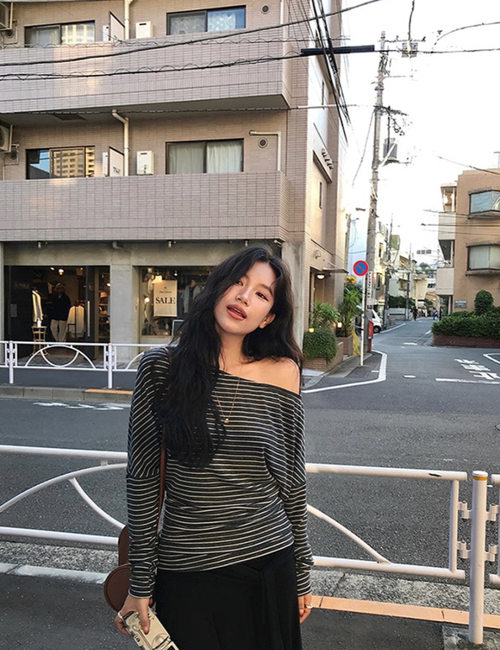 Spicegirl stripe T-shirt fashion tops for women