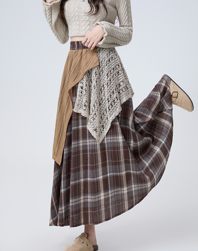 Mixed colors Casual high waist skirt for women