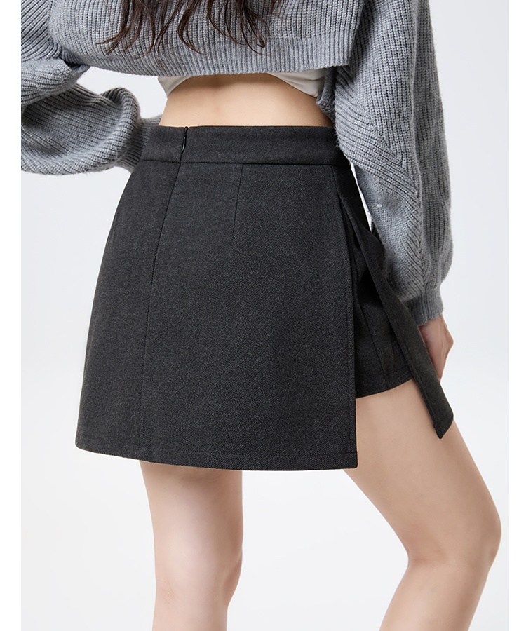 A-line side split short skirt package hip skirt for women