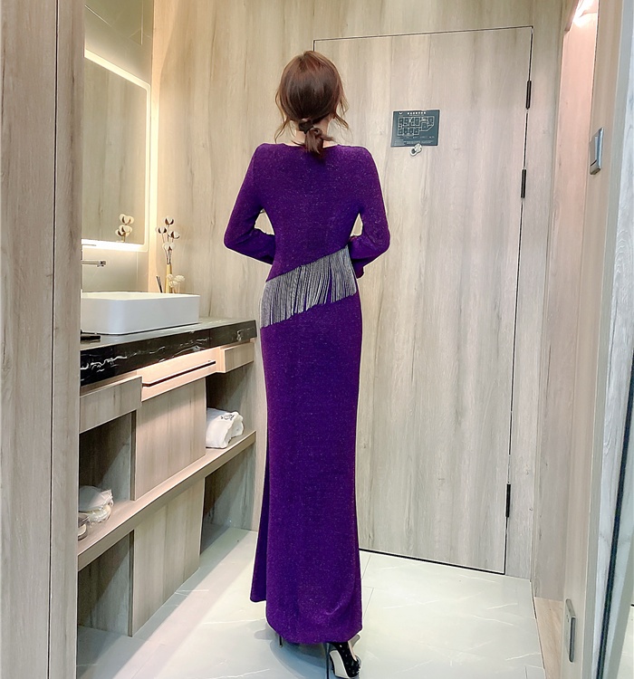 Liangsi autumn and winter long dress package hip dress