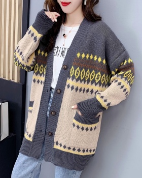 All-match spring coat loose knitted cardigan for women