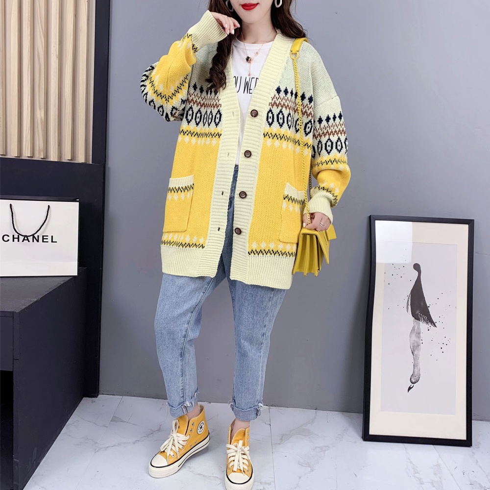 All-match spring coat loose knitted cardigan for women