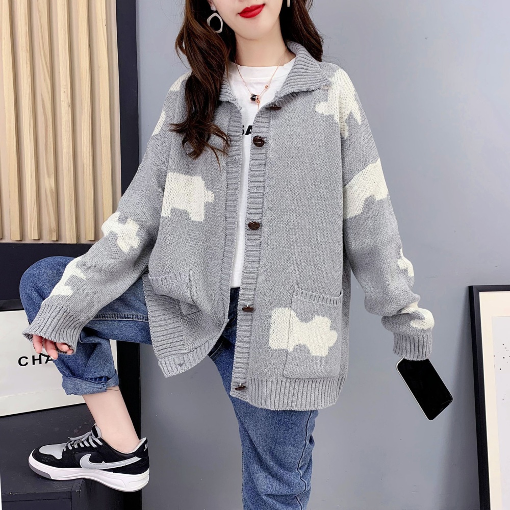 Loose wears outside tops knitted cardigan for women