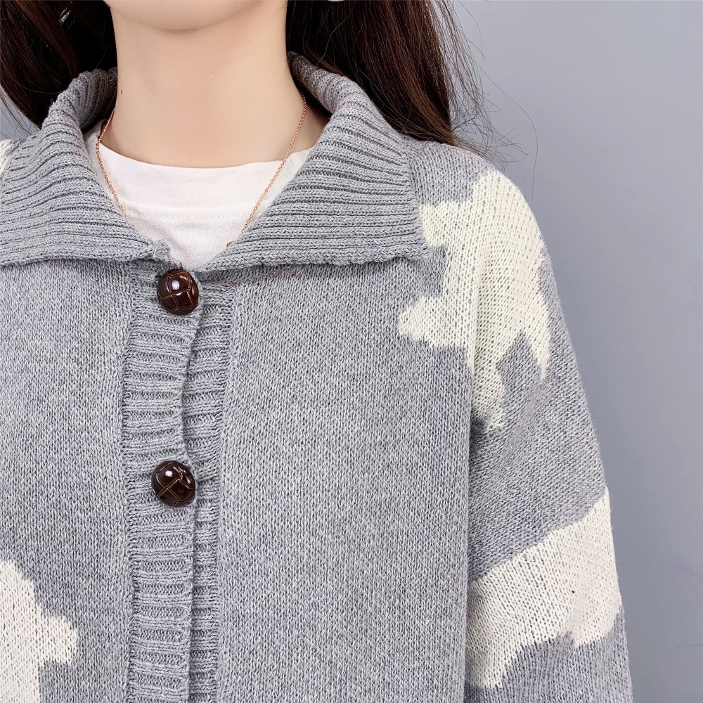 Loose wears outside tops knitted cardigan for women