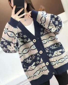 Wears outside cardigan knitted sweater for women