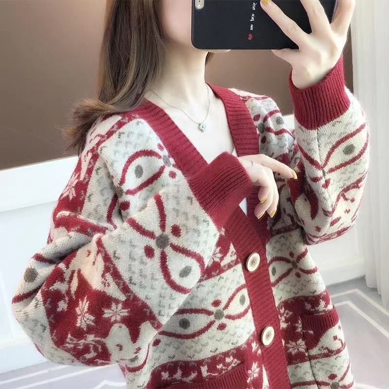 Wears outside cardigan knitted sweater for women