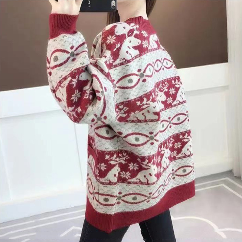 Wears outside cardigan knitted sweater for women