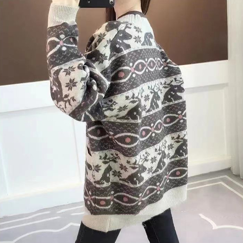 Wears outside cardigan knitted sweater for women