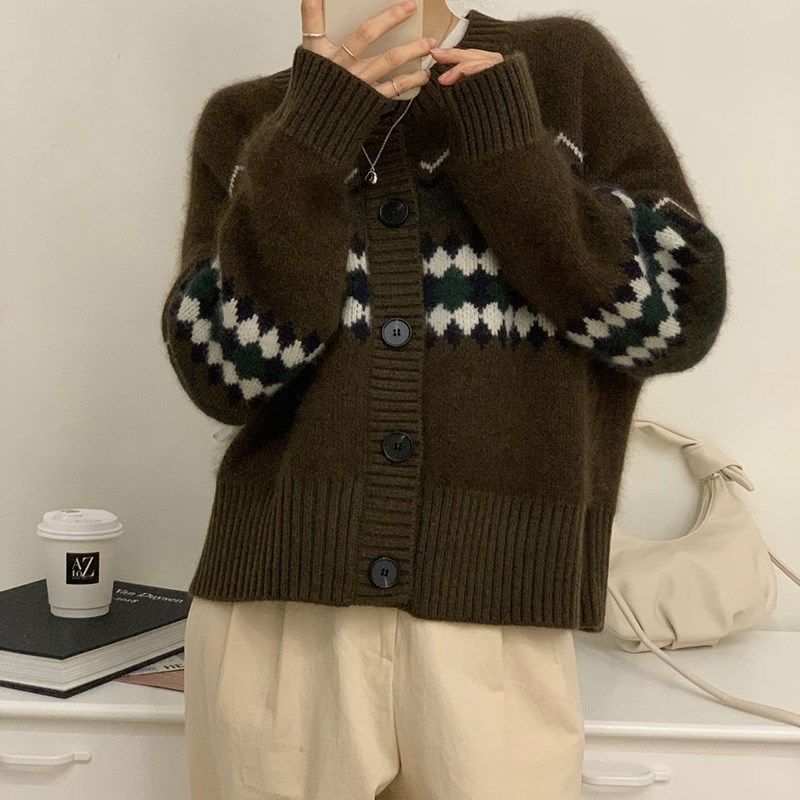 Western style cardigan Korean style sweater for women