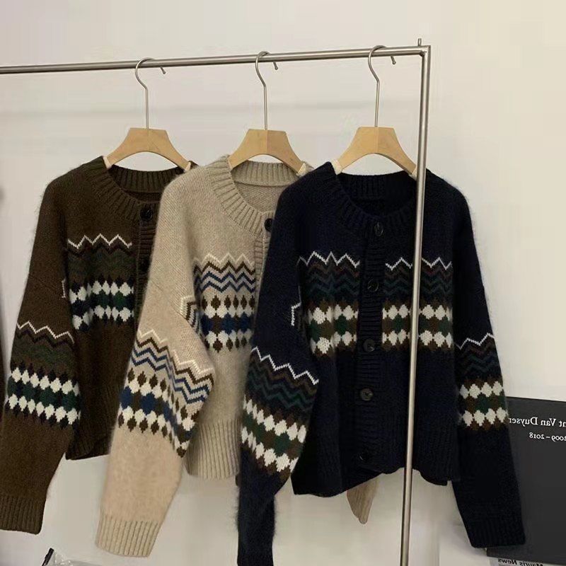 Western style cardigan Korean style sweater for women