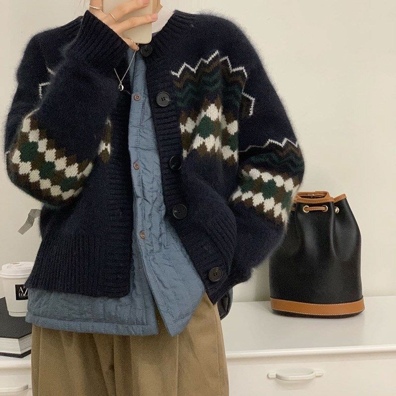 Western style cardigan Korean style sweater for women