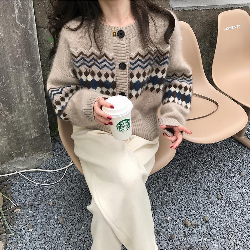 Western style cardigan Korean style sweater for women