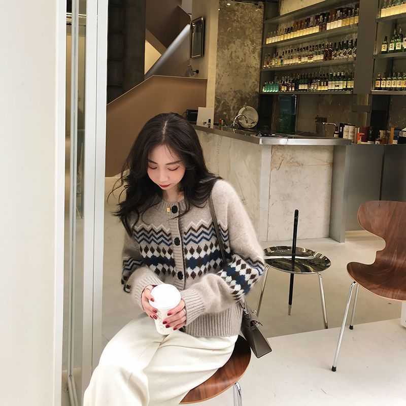 Western style cardigan Korean style sweater for women