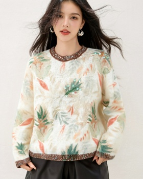 Printing mixed colors lazy small shirt for women