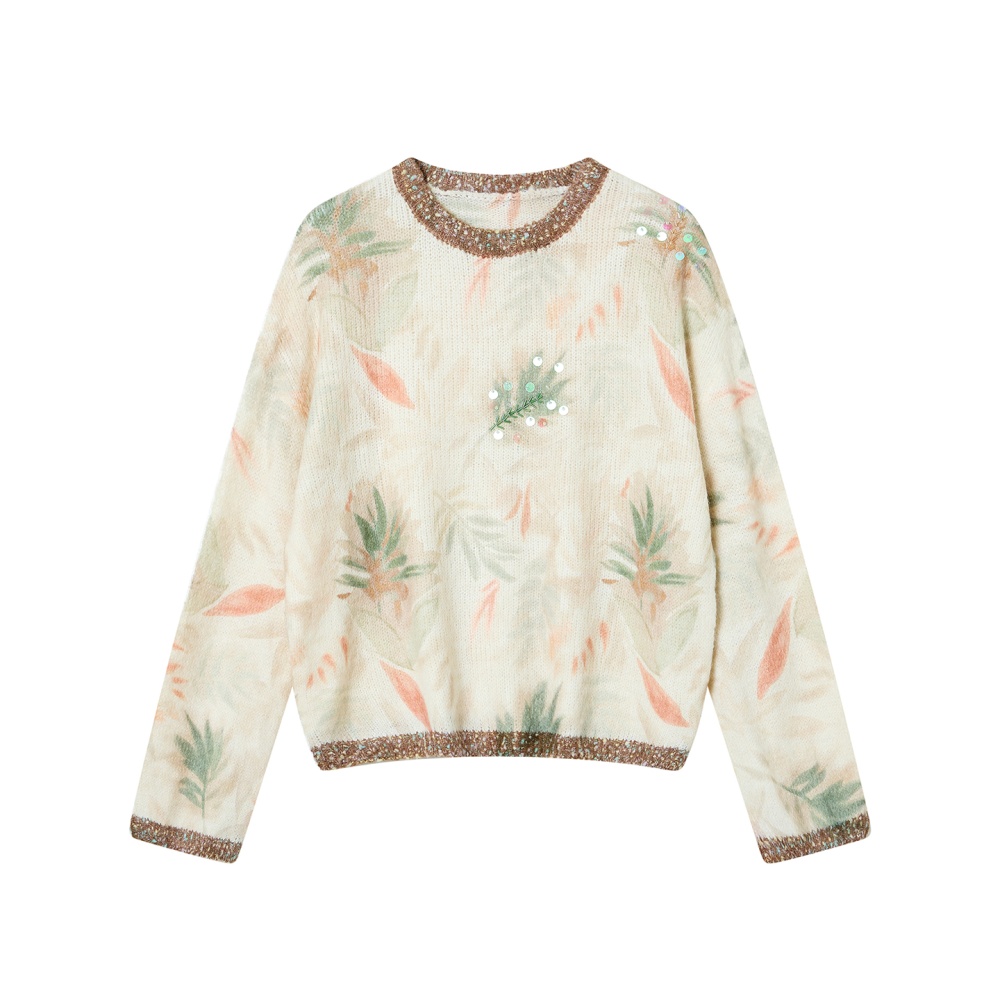 Printing mixed colors lazy small shirt for women