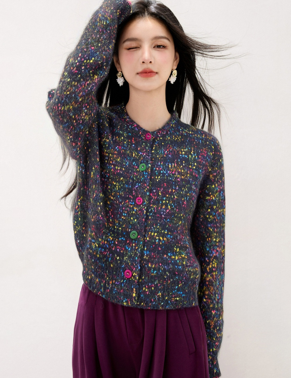 Knitted autumn sweater temperament France style tops