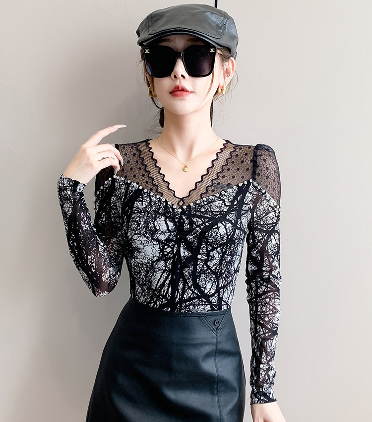 Fashion slim beading small shirt for women