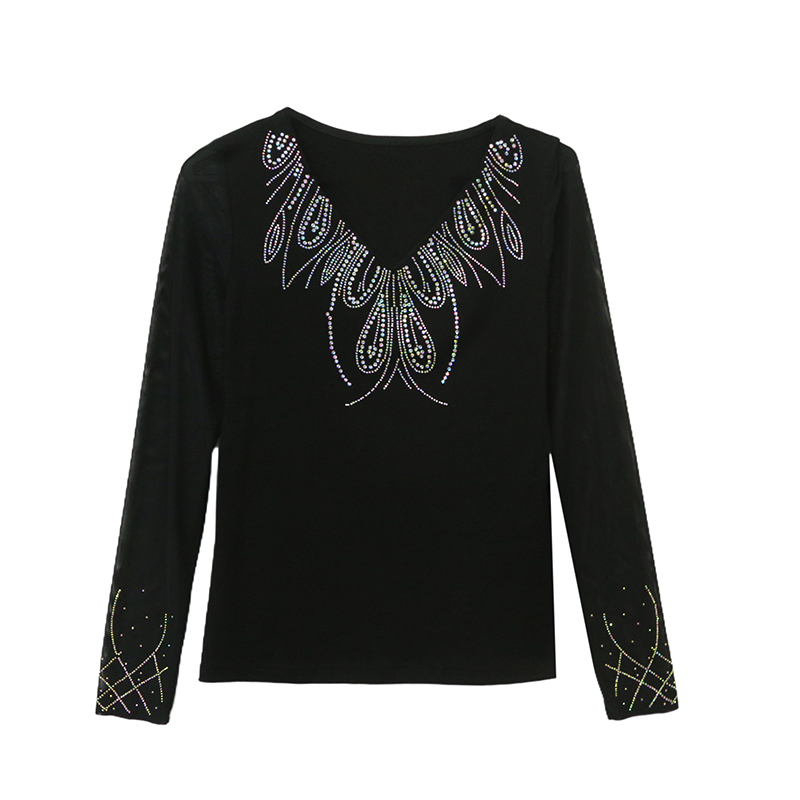 Gauze bottoming tops light luxury cotton small shirt