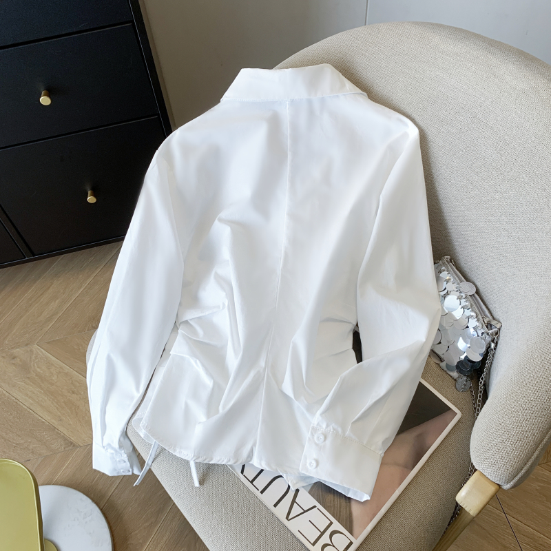 Spring long sleeve irregular shirt for women